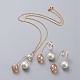 Pendentifs colliers et boucles d'oreilles ensembles de bijoux SJEW-JS01064-02-1