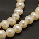Fili di perle di perle d'acqua dolce coltivate naturali PEAR-F001-30-01-2