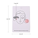 厚紙のアクセサリーディスプレイカード  吊り下げイヤリングディスプレイ用  長方形  女性の模様  ピンク  9x6x0.05cm  穴：2~5mm X-CDIS-H002-01A-03-3