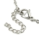 304 Stainless Steel Cable Chain Macrame Pouch Empty Stone Holder for Pendant Necklaces Making NJEW-TA00118-02-3