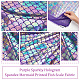 FINGERINSPIRE Mermaid Scales Fabric 100x150cm Sparkly Purple Hologram Spandex Fish Scale Fabric Charming Illusion Color Glitter Fabric Mermaid Printed Fish Scale Fabric for Clothes Sewing Craft DIY-WH0304-478-3
