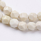 Chapelets de perles en bois pétrifié naturel G-J372-15-6mm-3
