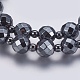Non-magnetic Synthetic Hematite Beaded Necklaces NJEW-K096-12C-2