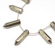 Bullet Natural Pyrite Graduated Pointed Beads Strands G-I125-60-2