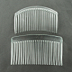 プラスチックヘアコームパーツ  作るDIYのヘアアクセサリー  透明  52x84mm PHAR-R017-2-1
