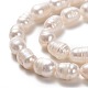Hebras de perlas de agua dulce cultivadas naturales PEAR-L033-64-01-2