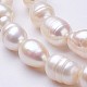 Fili di perle di perle d'acqua dolce coltivate naturali PEAR-P002-27-3