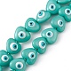 Hebras de perlas de resina de mal de ojo RESI-F040-01H-1