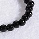 Perles de verre avec des colliers de perles d'agate X-NJEW-E040-03-5