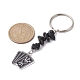 Porte-clés pendentif en alliage émail livre/cercueil/pentagramme KEYC-JKC00604-4