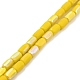Frosted Imitation Jade Glass Beads Strands GLAA-P058-07A-2