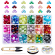 DIY Baking Painted Crackle Glass Beads Stretch Bracelet Making Kits DIY-PH0004-54A-4