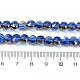 Brins de perles de verre transparentes à moitié plaquées par galvanoplastie EGLA-E060-02A-HP08-4