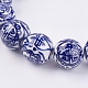 Handmade Blue and White Porcelain Beads PORC-G002-14-2
