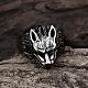 Fashion Wolf Head 316L Stainless Steel Wide Band Rings RJEW-BB01138-10-4