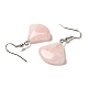 Boucles d'oreilles pendantes en forme d'éventail de pierres précieuses naturelles mélangées EJEW-E296-03P-3