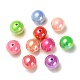 50pcs perles acryliques irisées arc-en-ciel placage uv PACR-CJ0001-29-9