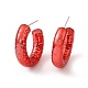 Textured Acrylic Ring Stud Earrings EJEW-P251-08-2