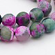 Natural Weathered Agate Faceted Round Beads Strands G-A134-02-10mm-3