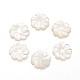 Fleurs cabochons de coquille blanche SSHEL-I013-29-1
