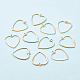 BENECREAT 40Pcs 24K Gold Plated Brass Heart Hollow Metal Charms Heart Shape Frame Pendants for DIY Crafts Jewelry Findings Hole: 1.4mm KK-BC0004-92-4