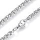 304 Stainless Steel Wheat Chain Necklaces NJEW-D285-14P-2