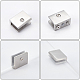 NBEADS 2 Sets 304 Stainless Steel Glass Clamp Clip STAS-WH0026-06-5