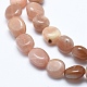 Chapelets de perles de sunstone naturelle naturelles G-E483-37-3