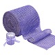 プラスチックメッシュラインストーントリミング  ラインストーンカップチェーン  暗紫色  120mm DIY-BC0001-03C-2