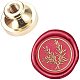 CRASPIRE Wax Seal Stamp Head Fern leaf Removable Sealing Brass Stamp Head for Creative Gift Envelopes Invitations Cards Decoration AJEW-WH0099-240-1