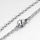 304 Stainless Steel Rolo Chain Necklaces STAS-O057-B-03-1