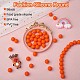 100Pcs Silicone Beads Round Rubber Bead 15MM Loose Spacer Beads for DIY Supplies Jewelry Keychain Making JX444A-2