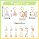 Alloy Enamel Cat/Sakura Pendant Locking Stitch Markers HJEW-PH01867-2