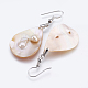 Freshwater Shell Dangle Earrings EJEW-F147-D05-2