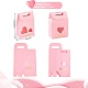 Nbeads 20Pcs 2 Style Rectangle Paper Bags with Handle and Clear Heart Shape Display Window CON-NB0001-90-6