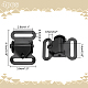 Iron Adjuster Buckles for Webbing Bag Strap DIY-WH0504-10-2
