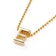 Collares con colgante inicial de latón chapado en oro NJEW-JN03299-04-1