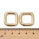 鉄バックル留め金  ウェビング用  ストラップバッグ  服飾材料  正方形  ゴールドカラー  20x21x3.5mm IFIN-XCP0002-05LG-3