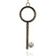 Antique Silver Alloy Skeleton Key Necklace Large Pendants ALRI-J041-28AS-2