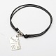 Adjustable Korean Waxed Polyester Cords Anklets for Women AJEW-AN00007-01-1