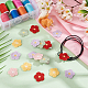 100 pezzo di accessori ornamentali in maglia di poliestere bicolore in 5 colori DIY-FG0004-62-5