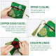 Nbeads 14Pcs 14 Colors Chinese Brocade Tassel Zipper Jewelry Bag Gift Pouch ABAG-NB0001-21-4