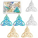 Dicosmetic 18 pz 3 colori trinità nodo pendente nodo celtico fascino irlandese tradizionale ciondolo buona fortuna fascino irlandese triangolo in acciaio inossidabile fascino per la collana braccialetto creazione di gioielli STAS-DC0010-73-1