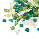 Elecrelive 240pcs2スタイル透明ガラスカボション  モザイクタイル  家の装飾やdiyの工芸品  混合図形  カラフル  120個/スタイル GLAA-EL0001-02C-2