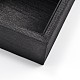 木製の直方体のアクセサリープレゼンテーションボックス  布で覆わ  24 compertments  ブラック  35x24x3cm ODIS-N021-03-2