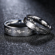 Incisi You & Me paio di anelli d'acciaio di titanio per le donne RJEW-BB16369-8P-4