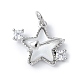 Подвески из латуни микропаве с фианитами и стеклом KK-F892-47P-01-1