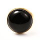 Полукруглое кольцо из смешанных драгоценных камней для девочек и женщин RJEW-JR00396-4