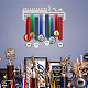 Estante de pared de exhibición de soporte de suspensión de medalla de hierro de tema deportivo ODIS-WH0024-018-7