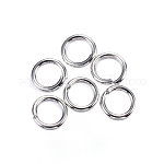 304 anelli di salto in acciaio inox, anelli di salto aperti, colore acciaio inossidabile, 4.5x0.8mm, 20 gauge, diametro interno: 2.9mm